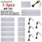 MB-102 Prototype Breadboard 400 830 Points Solderless PCB Bread Board Jumper Wires Cable Board DIY Dupont Wire for Arduino Kit