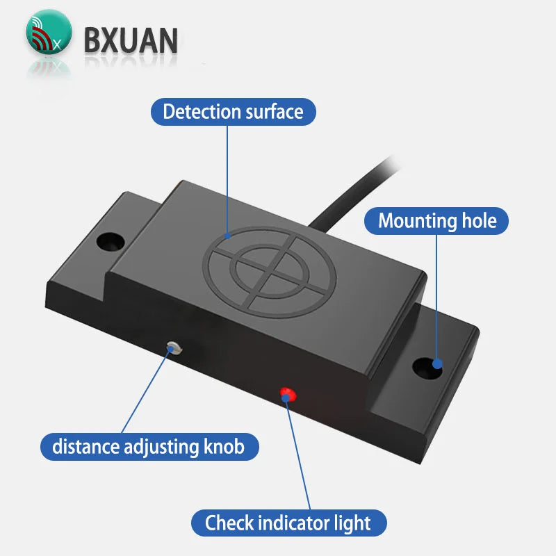 E2K-F Capacitive Proximity Switch Sensor 10mm Sensing Range NPN PNP 12-24V DC Square Capacitive Sensor