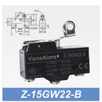 Z-15 Micro Limit switch Travel Switch Small Horizontal Roller Lever 15A 250V 1NO1NC Normally Open Normally Closed Travel Switch