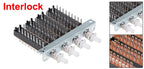 1Pc Interlock/Latching Push Button Switch Piano Type 6/12/18/24Pin 1/2/3/4/5/6/7/8 Row Straight Through Hole Straight Key Switch