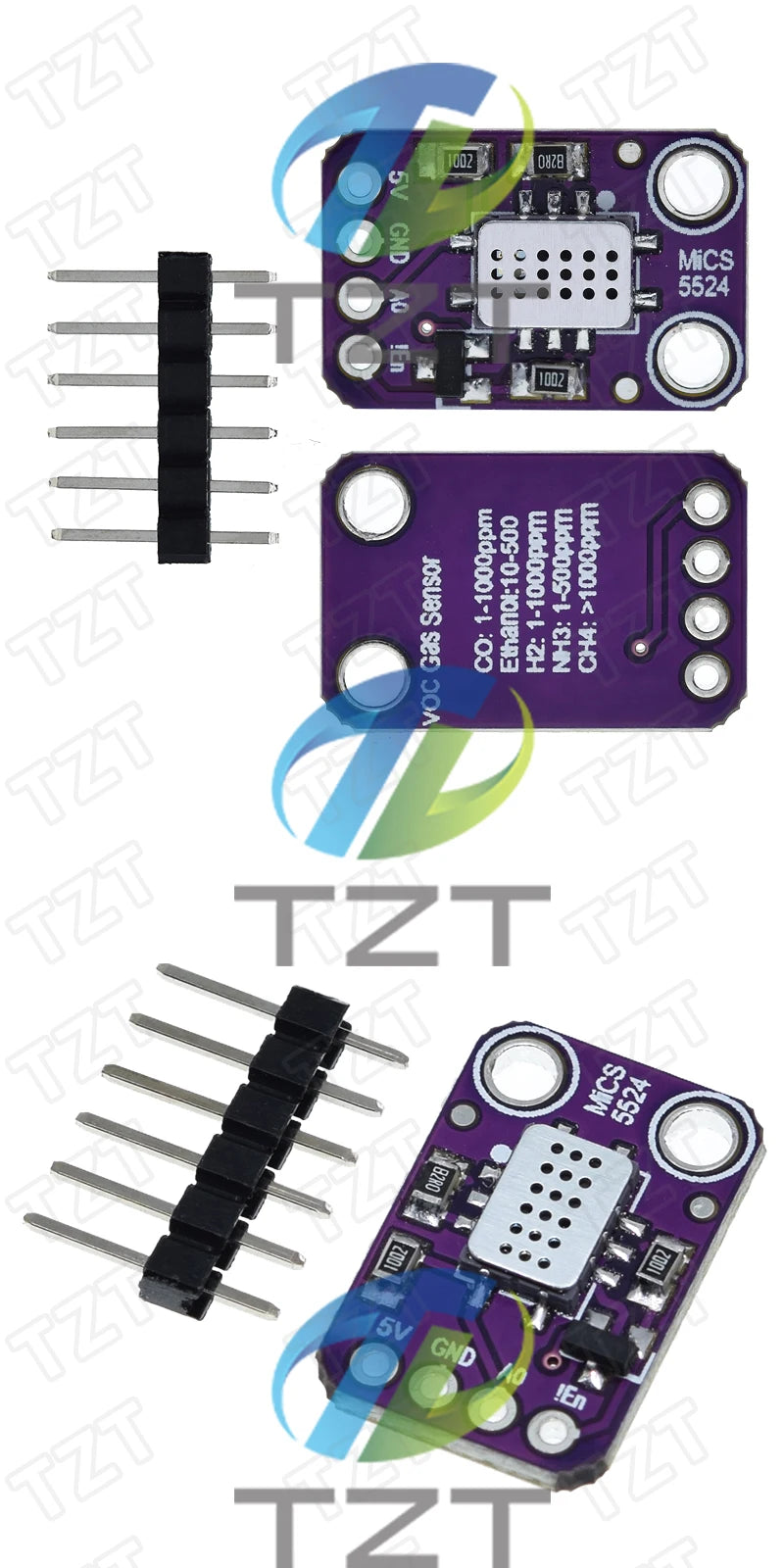 MICS-5524 Air Quality Gas Sensor Module Carbon Monoxide Hydrogen Methane Ethanol H2 CO MICS5524 Detection Board For Arduino