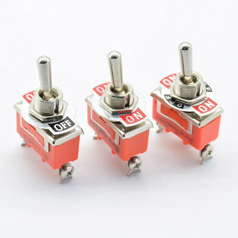 1PC  Car Metal SPDT SPST P0.05 15A 250V Terminal Stainless Steel Waterproof  12V Heavy Duty ON OFF ON ON Toggle Flick Switch