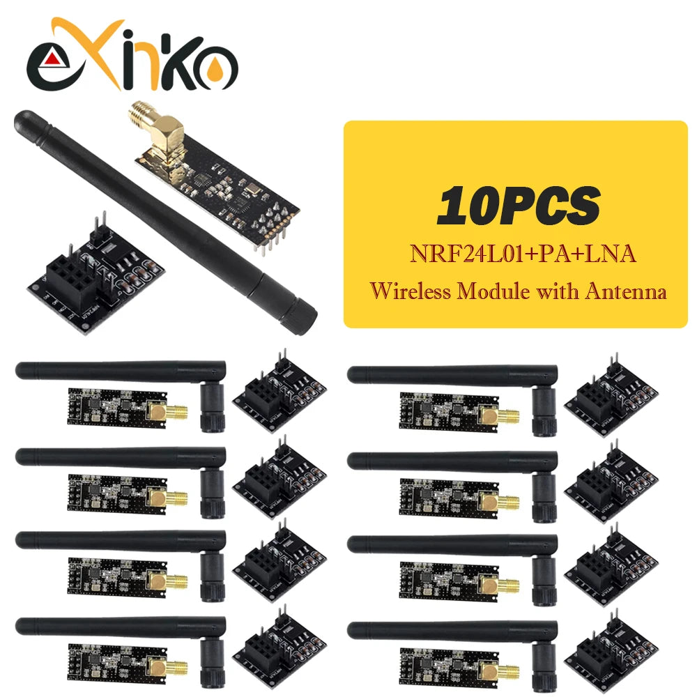 1-10PCS NRF24L01+ 2.4G wireless data transmission module 2.4GHz NRF24L01 upgrade version NRF24L01+PA+LNA 1000 Meters For Arduino