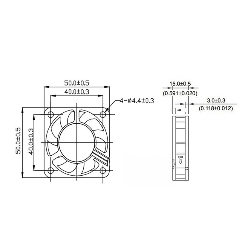 Industrial-Grade 50mm Axial Flow Fan –ACP5015 50x50x15mm Multi-Voltage (5V/12V/24V) Cooling Fan for Electronics & Power Systems
