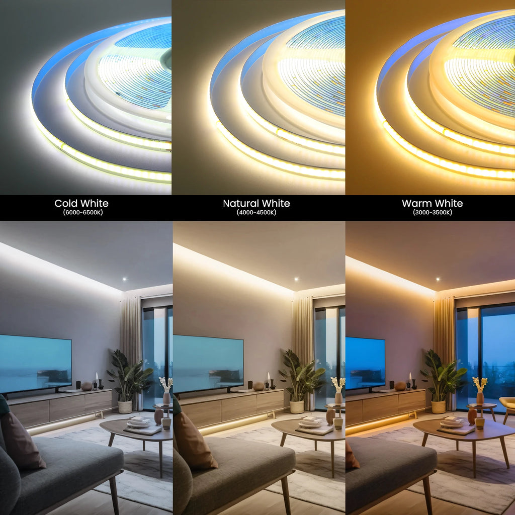 5M 10M 20M 50M/Roll COB Strip AC 220V 240Leds/M IP20 3000K 4000K 6000K Driver Build In Home Decor Flexible Ribbon Rope LED Light