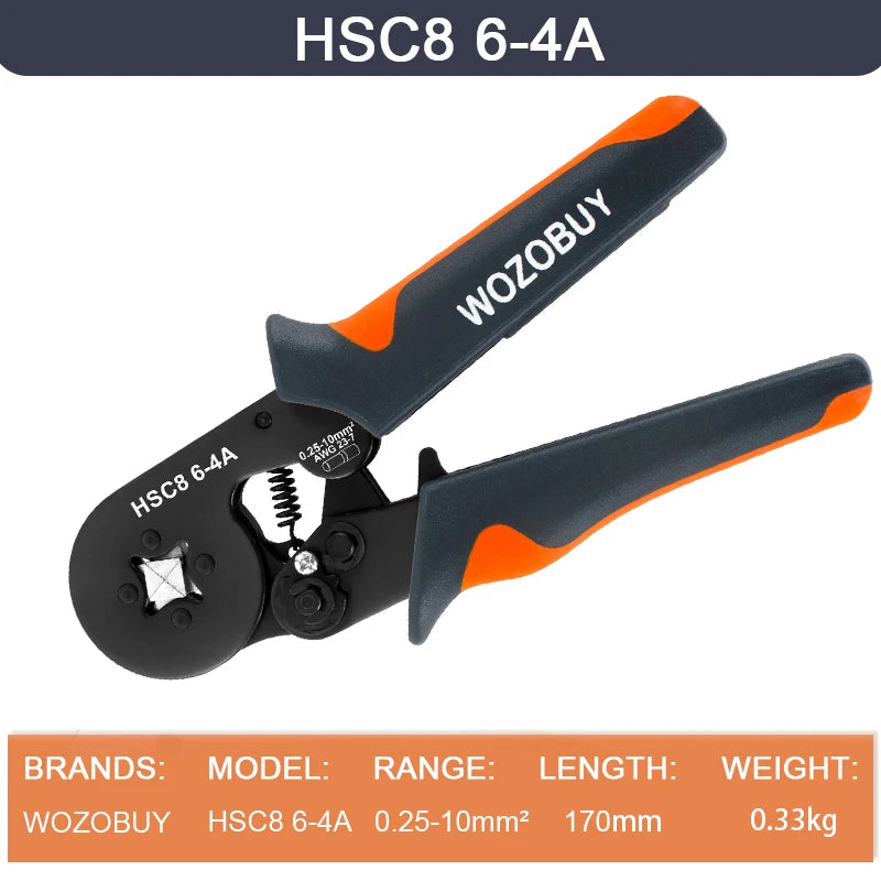 WOZOBUY Hexagonal Self-Adjustable Ratchet,Ferrule Crimping Tool Kit, Crimper Kit with 400/800/1200/1800/1900pcs Wire Terminals