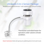 Ecowitt WS80 6-in-1 Solar Powered Ultrasonic Anemometer with Light & UV, Thermo-hygrometer Weather Station Sensor - Sensor Only