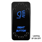 Waterproof Rocker Switch with Blue LED | 12V/24V Latching & Momentary (SPST/ DPDT) | for Marine, UTV, ATV, RZR, Automotive
