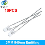 F3 3MM 940nm LEDs infrared emitter and IR receiver diodes each 5pcs Infrared to tube For arduino