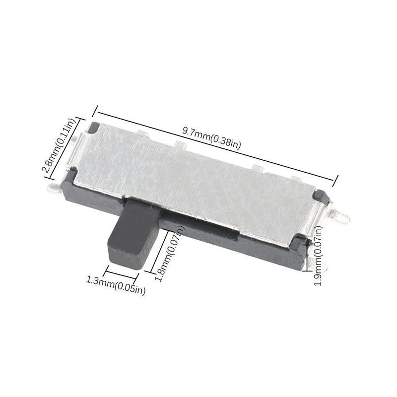 30PCS MSK-12C03-07 Small Toggle Switch With Positioning Column H1.5mm 8-Pin 3-Position DC12V Patch Side Press Type Power Switch