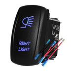 12V 24V Boat Trim Tabs Switch (ON)-OFF-(ON) Momentary Rocker Switch Waterproof Blue Light ON-OFF Toggle Switch With Harness