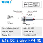 OMCH Hall Switch NJK-5002 Proximity Inductive Magnetic Pole Sensor M8/M12 Normally Open/Closed 24V Hall Effect Proximity Sensor
