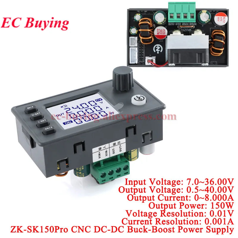 SK150 SK120 SK60 SK150S Buck Boost Converter 150W 120W 60W CNC CC CV MPPT Power DC Adjustable Regulated Solar Charging Module