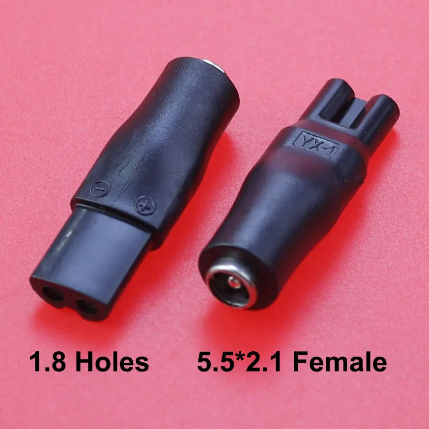 2/7Pcs 5V DC 5.5*2.1mm USB Power Cord Cable Double Hole Charging Adapter Plug For All Kinds Hair Clippers Beard Trimmers Shavers