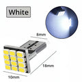 10PCS T10 W5W 12SMD 1206 Car Wedge White LED DC 12V Canbus No Error Decoder External Lights License Plate Lamp Corner Backup Led