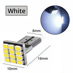 10PCS T10 W5W 12SMD 1206 Car Wedge White LED DC 12V Canbus No Error Decoder External Lights License Plate Lamp Corner Backup Led
