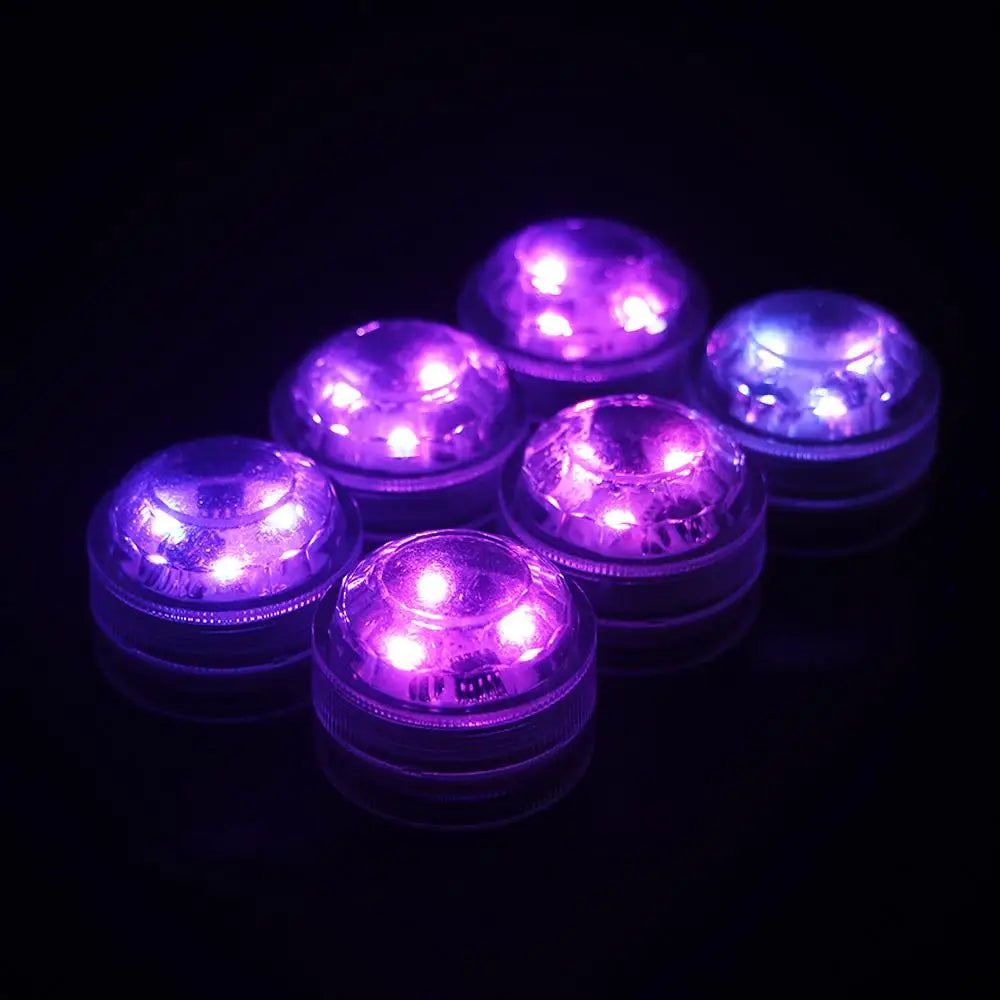 Submersible LED Lights Waterproof RGB Underwater Light For Wedding Tea Light Hot Tub Pond Pool Bathtub Aquarium Party Vase Decor