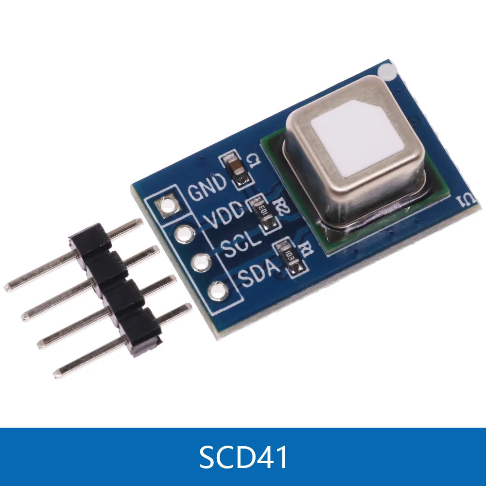 /SCD40 SCD41 Gas Sensor Module Detects CO2 CO2 Temperature and Humidity Two In One I2C Communication Purple with Pin Array
