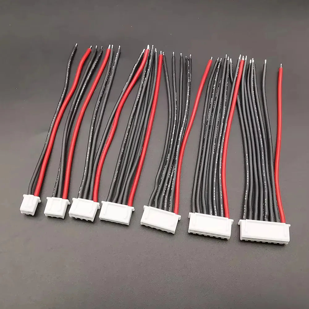 5Pcs JST XH 1S 2S 3S 4S 5S 6S 7S Lipo Battery Balance Charger Cable IMAX B6 Connector Plug 22AWG Silicone Wire 10cm 20cm