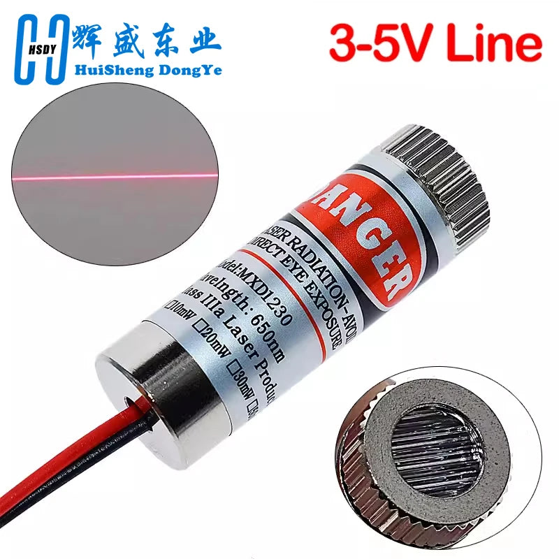 650nm 5mW Red Point / Line / Cross Laser Module Head Glass Lens Focusable Focus Adjustable Laser Diode Head Industrial Class