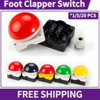 Waterproof Mushroom Head Push Button Switch, Momentary or Self-Locking Emergency Stop Start Switch for Industrial Control Panel