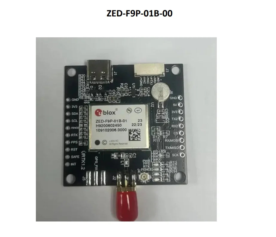 1PCS ZED-F9P-01B-01 RTK Differential Centimeter-Level Positioning Module GPS Navigation Module New Supply Receiver GNSS Board