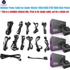 Modular Power Cable for Cooler Master V850, V750, V650, V550 GOLD Power, PCIe 8Pin 6+2, CPU 4+4, SATA, Molex IDE 4Pin, ATX 24Pin