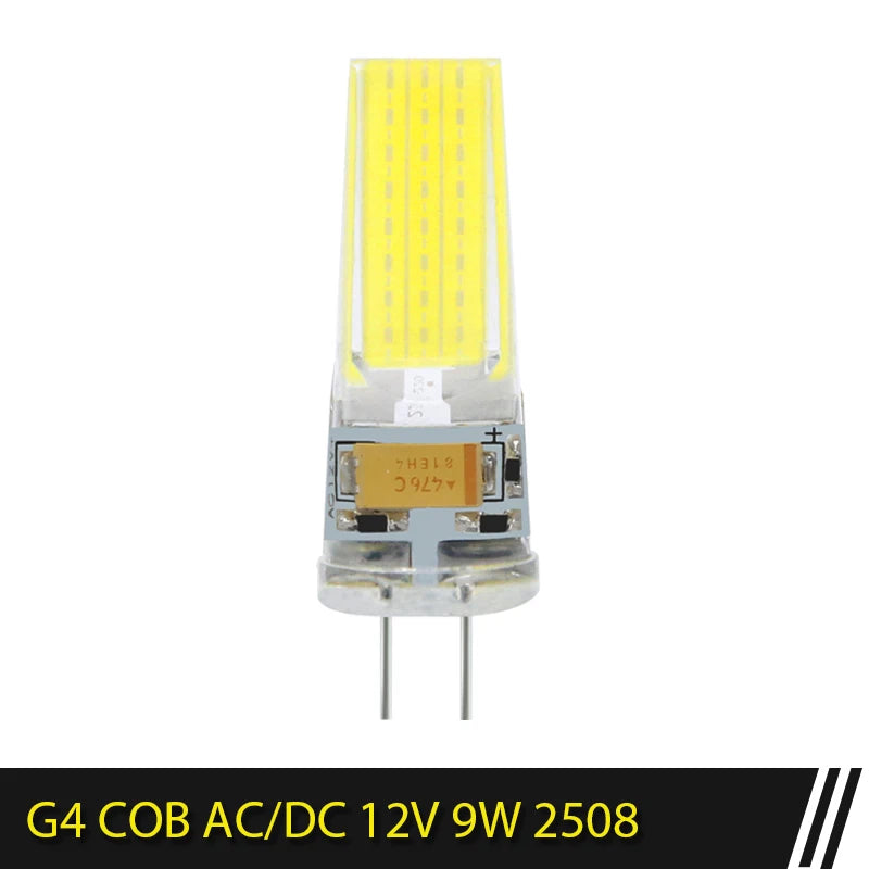 G4 LED COB Lamp E14 G9 12V 220V Dimmable 6W 9W COB LED Bulb Lampada LED Lighting Replace Halogen Spotlight Chandelier LED Lamp