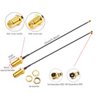 2PCS U.F.L1 To SMA Female Low Loss Coaxial Cable 15CM U.F.L1 1.13mm Pigtail Cable for  PCIE Network Cards PCI Wi-Fi WAN Repeater