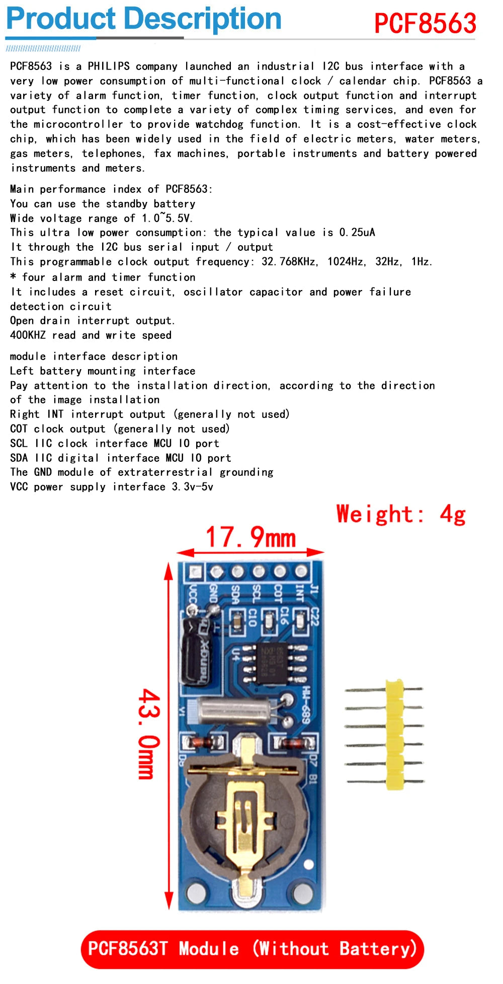 1PCS PCF8563 DS3231 PCF8523 AT24C32 DS1302 DS2121SN IIC Precision RTC Real Time Clock Memory Module For Arduino new original