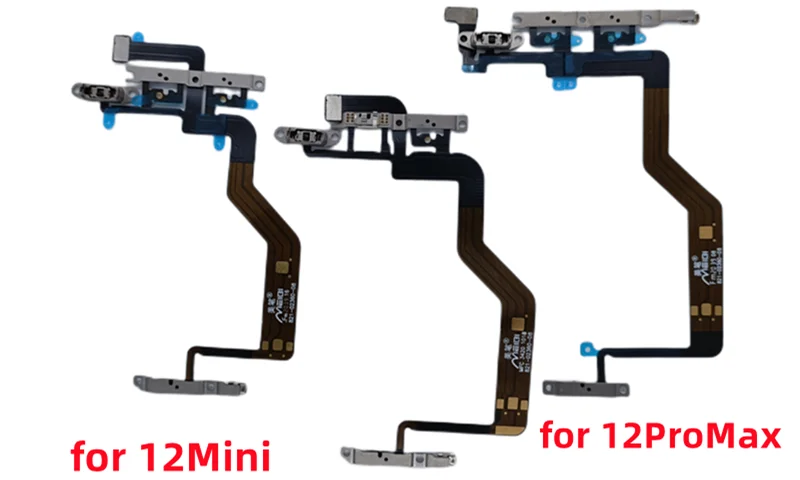 Power Flex Cable for iPhone 14 Plus 15 13 Pro Max 11 12 Volume Flex Ribbon Tape Side Button Distance Ambient Fix Parts