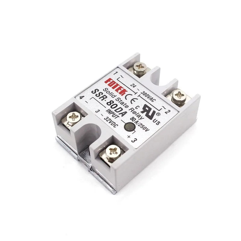 Solid State Relay 12v 24v SSR-60DA SSR-80DA SSR-100DA 60A 80A 100A 3-32V DC TO 24-380V AC SSR fuse for home applicance