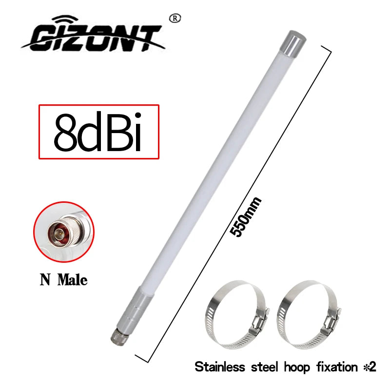 8 DBi Outdoor LoRa 868MHz 915MHz Antenna N-Male Connector Outdoor Waterproof Fibreglass Aerial For Helium Hotspot HNT Miner