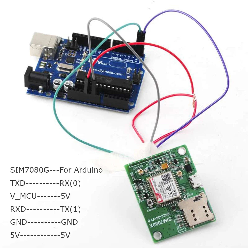 SIM7080G LTE CAT-M NB-IoT Breakout Board Multi-Band with Power Saving Mode(PSM) EDRX Compatible with SIM868