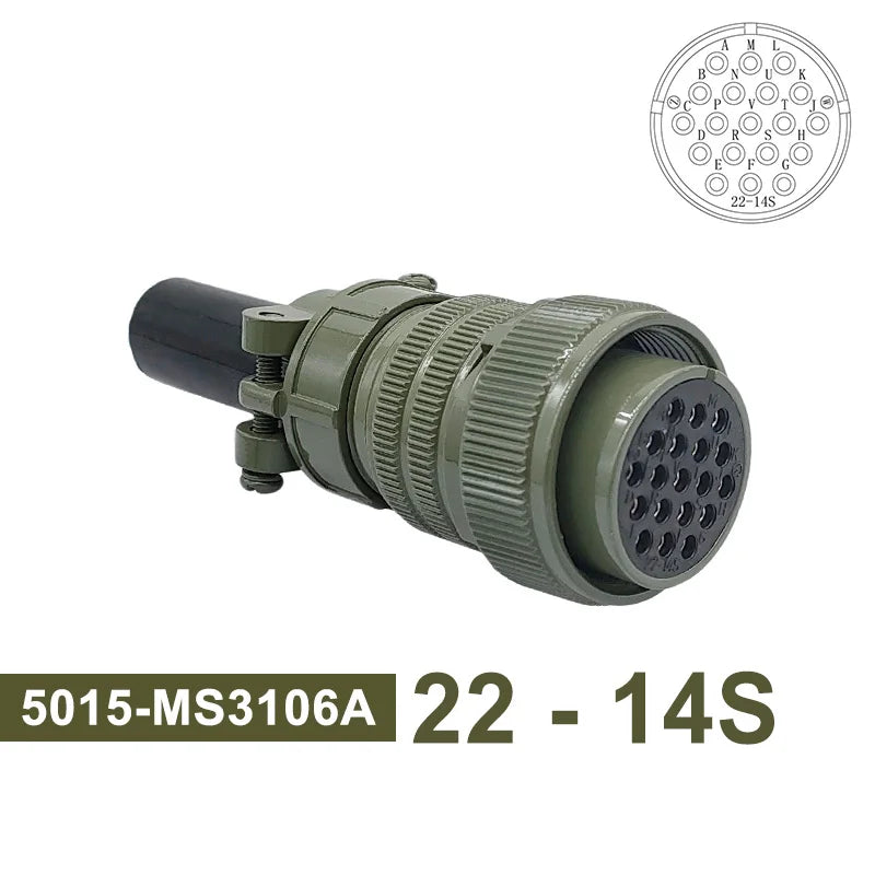 MS3102 MS3106 MS3108 Military Specification Connector 5015 MIL STD 8pin 19pin Plug&Socket 22-14 22-23 MIL-C Circular Connectors