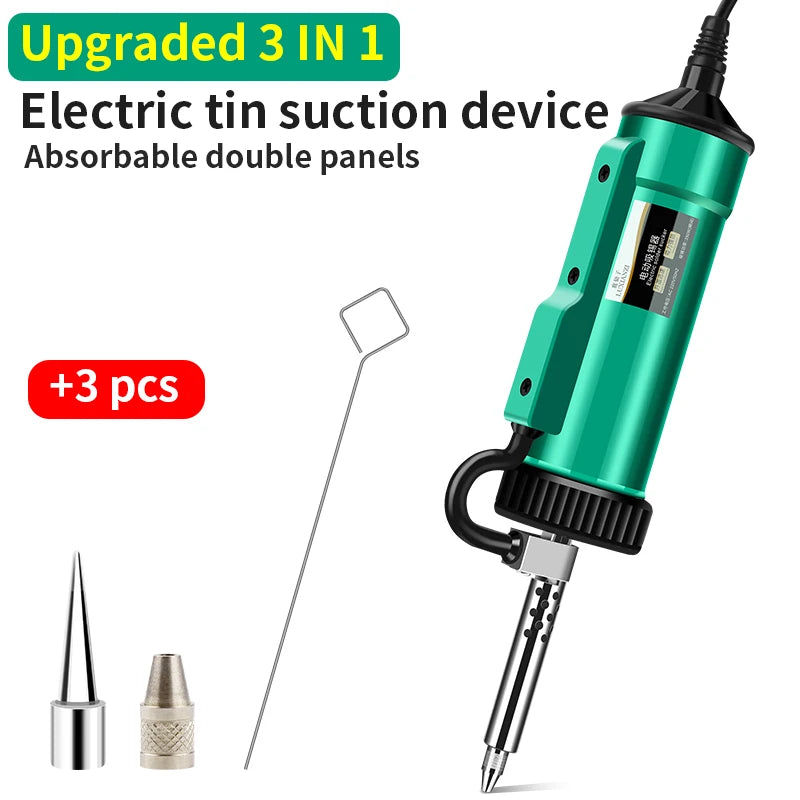 LUXIANZI 40W Desoldering Machine 2IN1 Electric Soldering Iron Suction Tin Sucker Vacuum Gun Hand Welding Tool Desoldering Pump