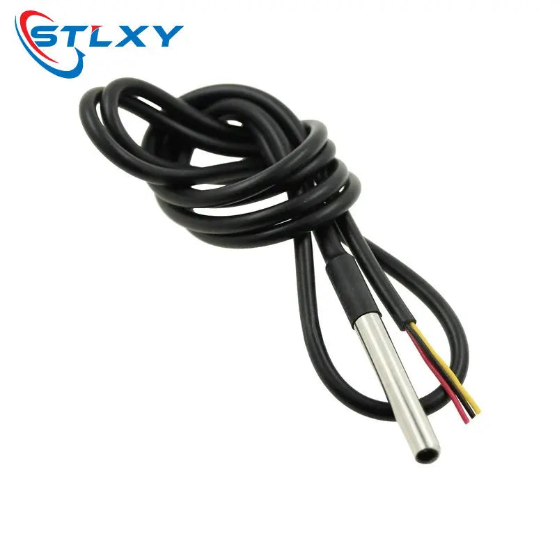 5PcsDS1820 Stainless steel package Waterproof DS18b20 temperature probe temperature sensor 18B20 for arduino