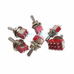 1pc SH T8013-Z1 12mm ON-OFF-ON SPDT DPDT 3/6Pin 2/3Position Maintained Toggle Switch Large Long Handle 3A 250VAC/5A 125VAC