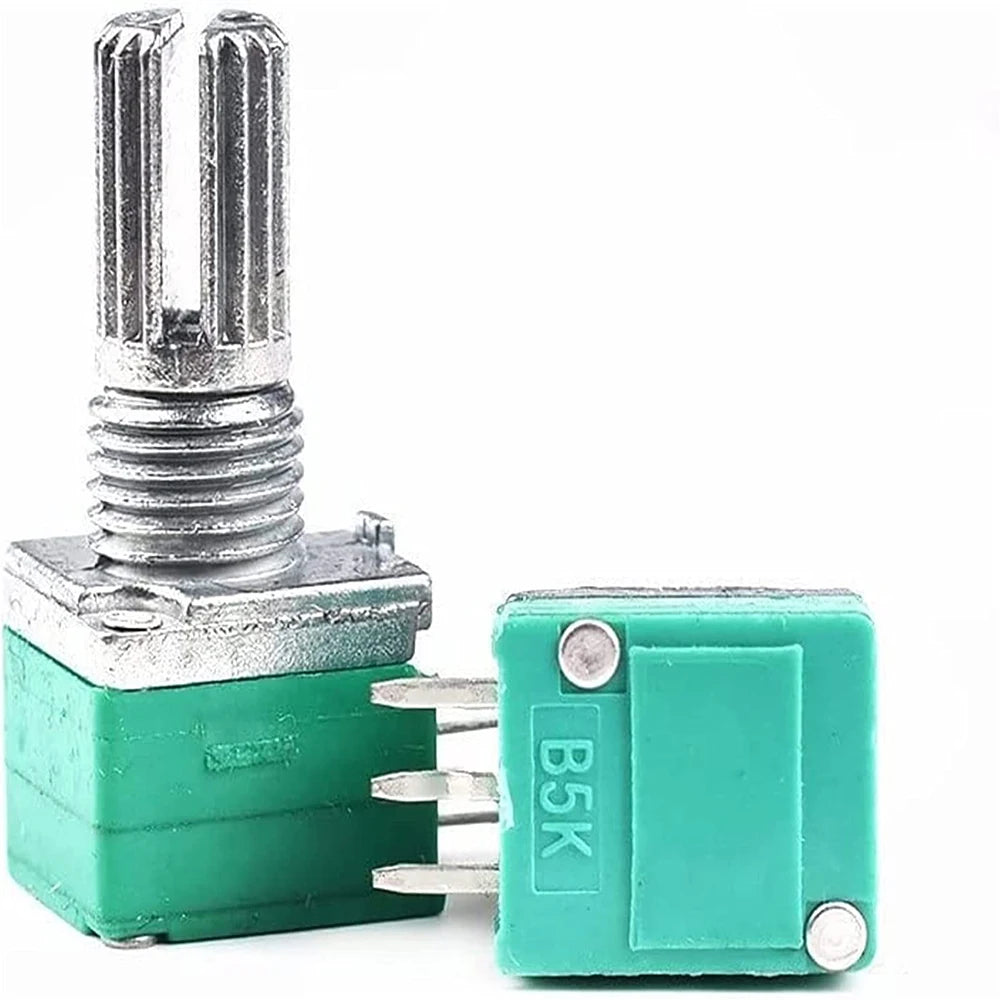 10PCS RK097 RK097N Potentiometer B1K 5K 10K 20K 50K 100K 500K 15mm 3Pin Audio Shaft Amplifier Sealing Potentiometers kit
