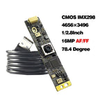CMOS IMX298 16MP 78.4 Degree4656×3496 USB Camera Module Autofocus/Fixed Focus Two Digital Mic For Scanning Product Vision