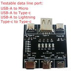 1/3PCS UD11A03 USB Cable Tester DC5V Type-C Input Compatible DT3 Test MicroUSB Type-C Lightning Data Line Detector