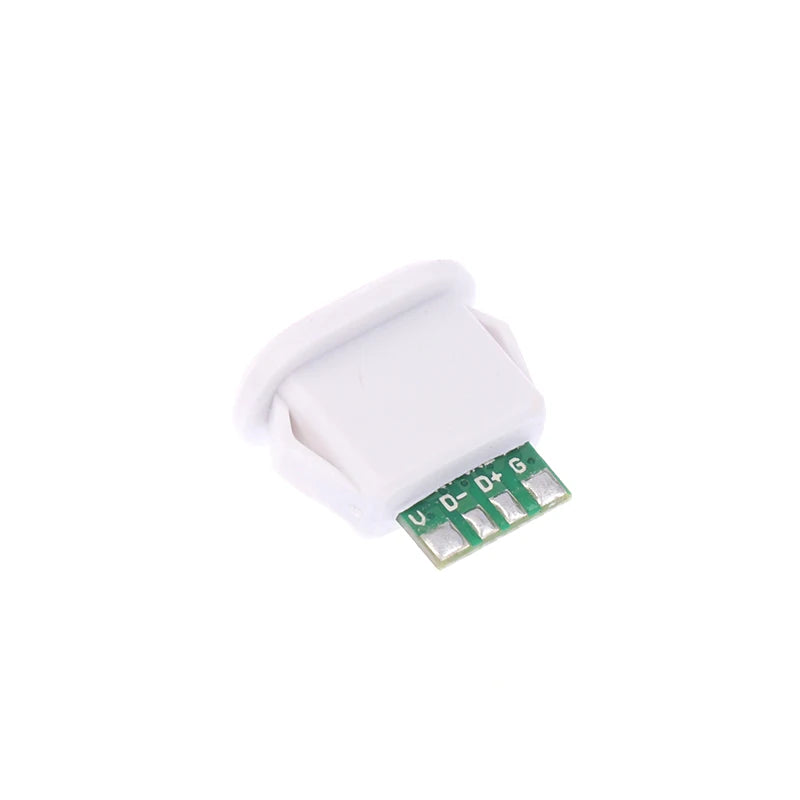 (.) USB Waterproof Connector Type-C Tail Plug Interface Connector 5A 20V High Current Fast Charging Jack Port USB-C Charger Plug