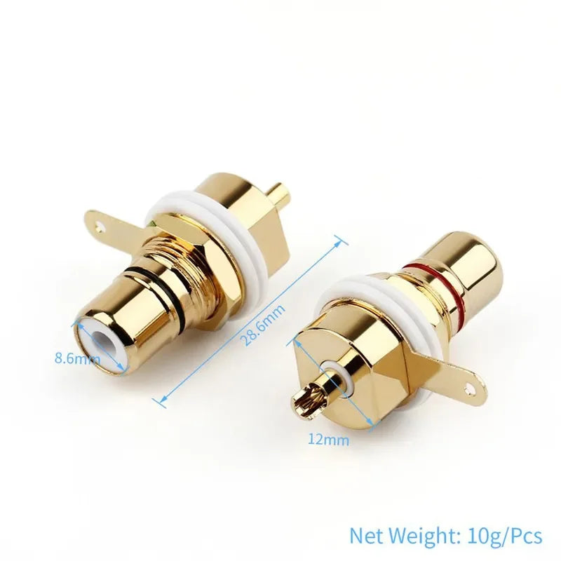 Audio Jack RCA Connector Female Socket Speaker Terminal Chassis Panel Mount CMC Connectors Cycle Nut AV Consumer Electronics