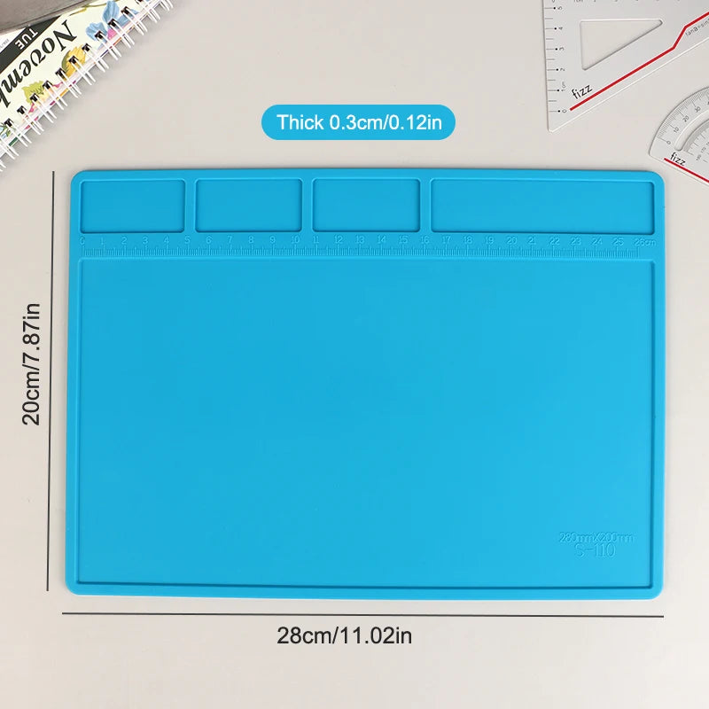 1PC Silicone ESD Heat Insulation Soldering Mat High Temp Resistant Computer Phone Repair Pad for Electronic Repair