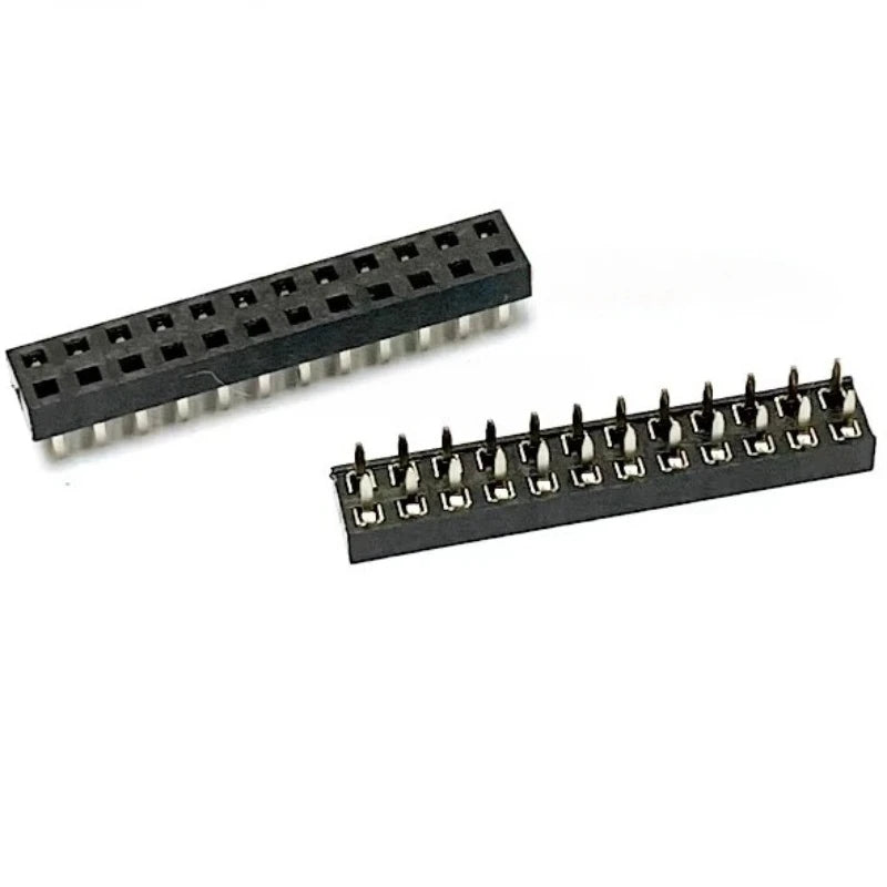 20pcs 2.0mm Pitch Straight Short Plastic Height2.0/4.3/6.35mm Dual Row Dip 2X3/5/7/9/10-40P PCB Socket Gold Female Pin Header