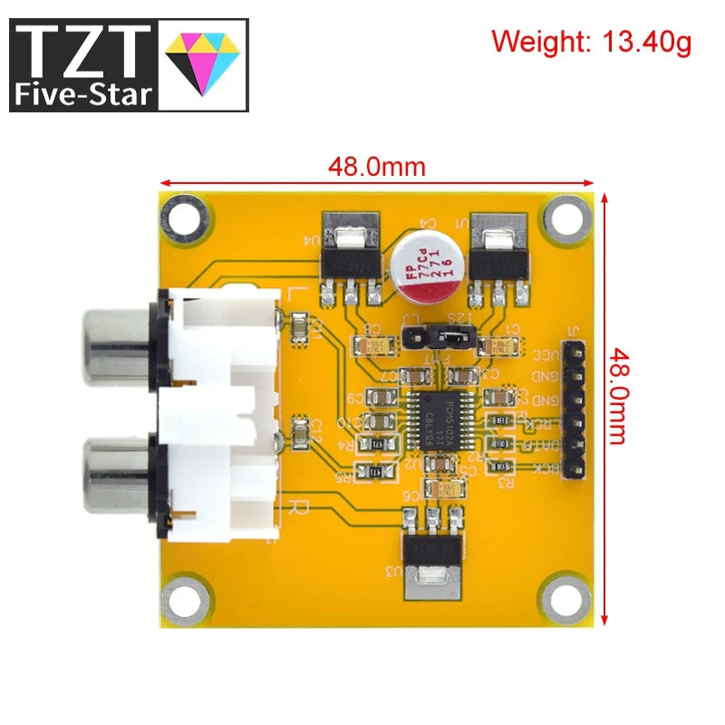 1/3PCS PCM5102 PCM5102A DAC Decoder Board I2S Input 32Bit 384K for Red Core Player Supports I2S Format/Left Justified