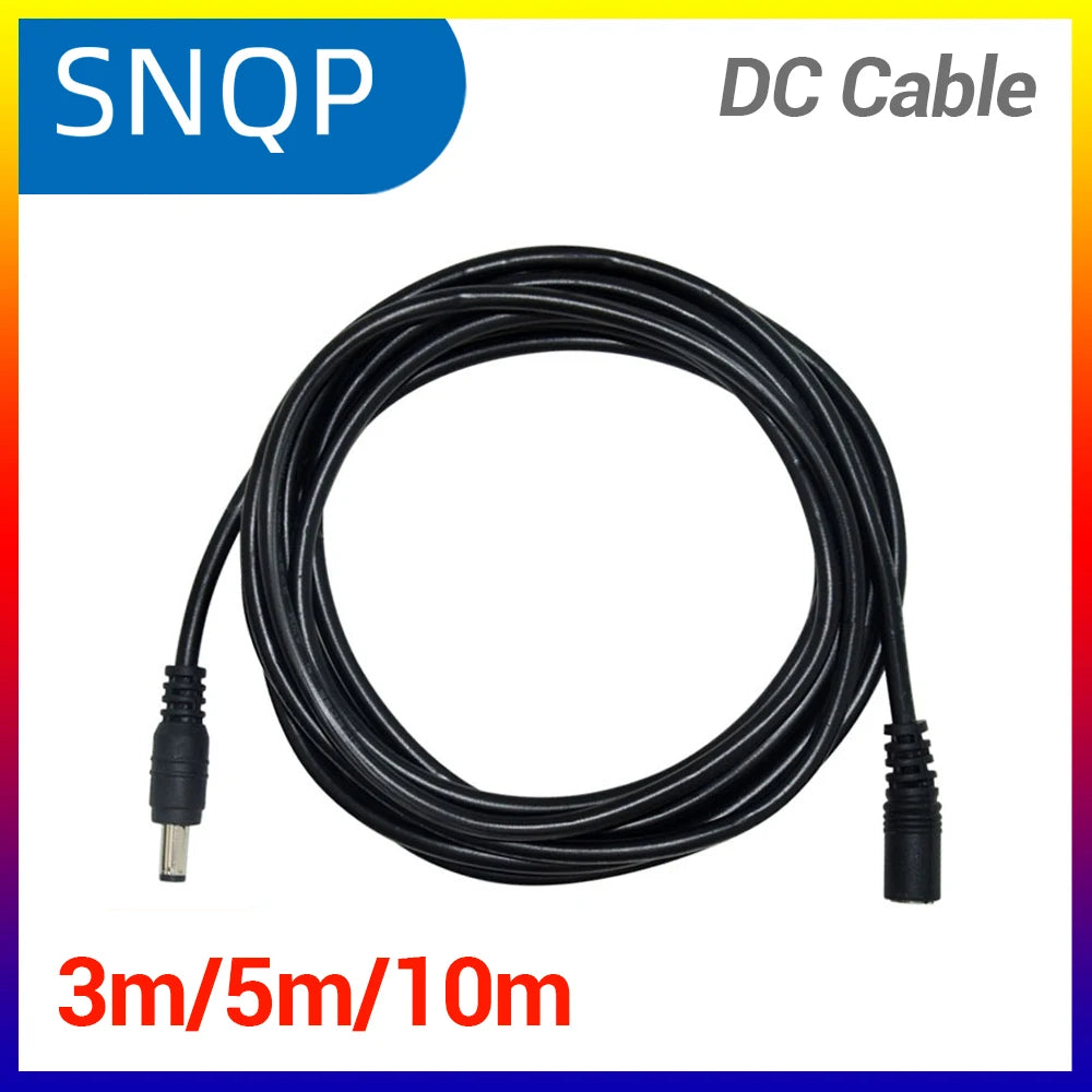 Power Cord Extend Wire Cable 3/5/10M 5.5 * 2.1mm Male Female DC 12V Power Adapter Extension Cable For CCTV Camera Router ﻿