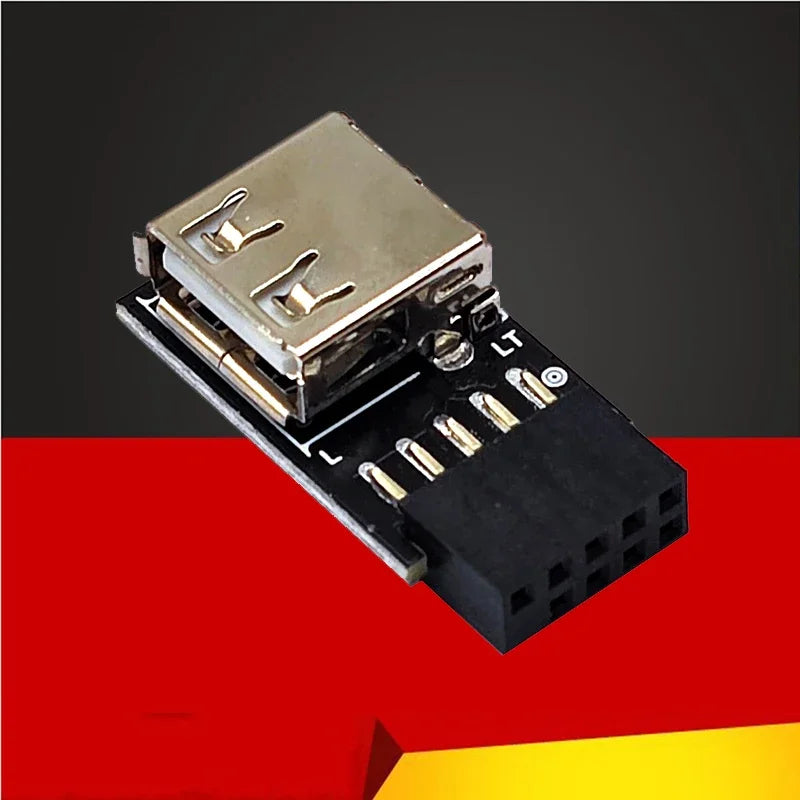 USB 2.0 Motherboard Header USB2.0 A 9 Pin Female Converter 9pin Motherboard to USB Adapter Connector for Wireless Mouse Receiver