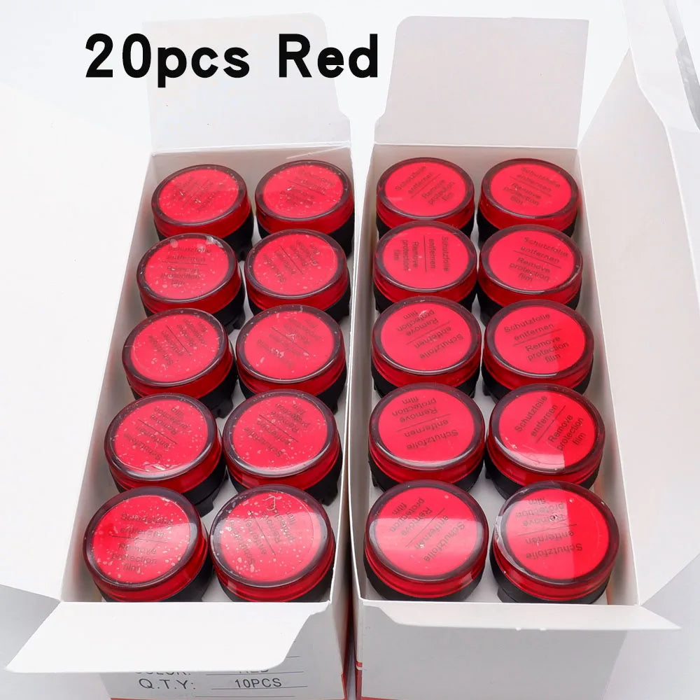 20pcs Plastic Indicator Signal Lamp AD16-22DS 22mm 12V 24V 220V Red Blue Green Yellow White LED Power Signal Light Panel Mount