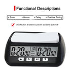 3-in-1 Multifunction Portable Chess Clock Digital Chess Timer for Board Games Professional Calculagraph  Time-meter with Alarm